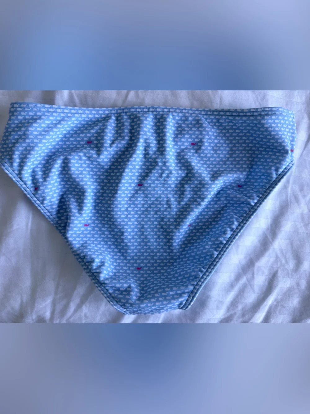 Vineyard Vines Girls' Jake Blue Printed Flounce Bikini - Light Blue & White NWT